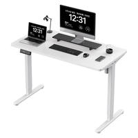 Bureau debout électrique ergonomique, hauteur réglable, structure en acier inoxydable, design moderne convertible et extensible