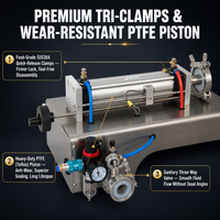 Machine de remplissage de liquides à piston horizontal OEM pour jus, lait, sirop, huile comestible, machine de remplissage de bouteilles de liquides pour l'industrie alimentaire