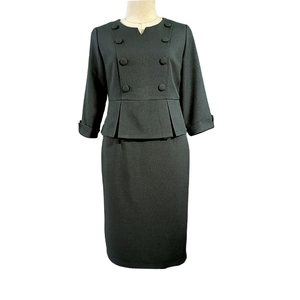 Vestidos de Oficina Formales y Elegantes para Mujer, Tallas Grandes, Silueta Recta, con Botones, Servicio ODM, Casuales y de Negocios - Product Image 5