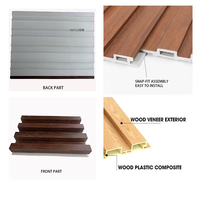 Panneau décoratif composite en tube de bois WPC imperméable de haute qualité pour l'intérieur moderne avec design graphique