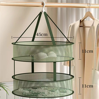 Hangend Gaas Net Opvouwbaar Voedsel Droogrek Visnet Mand Droger Voor Zaden Knoppen Fruit Groenten Kruiden Kleding