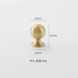 Modern Luxury <b>Copper</b> Cabinet <b>Knob</b> Multi-Size & Multi-Usage for Wardrobe & Kitchen for Hotels and Hospitals - Product Image 3