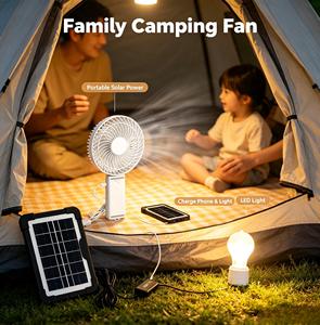 Meilleur coffret cadeau : mini ventilateur USB sur pied pour chambre, bureau, ventilateur de bureau mécanique à énergie solaire, ventilateur solaire à LED en boîte ondulée - Product Image 1