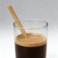 Pailles à café en bambou jetables de haute qualité, lisses, biodégradables, pailles à eau en bambou pour la maison, le restaurant