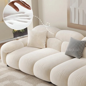Sofá Modular Curvo Moderno en Color Crema, Tapizado de Lujo para Sala de Estar, Villa, <span class=keywords><strong>Hotel</strong></span>, Apartamento, Hogar Acogedor - Product Image 5