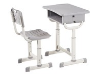 Mobilier scolaire Ensemble bureau et chaise d'étudiant Table d'ordinateur de bureau en acier avec tiroir et chaise
