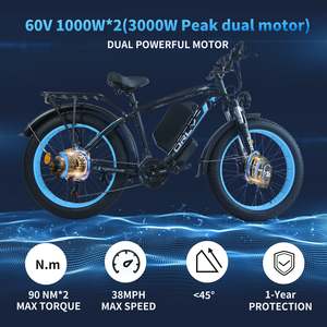 (สินค้าในสหรัฐอเมริกา) SMLRO TS60 จักรยานมอเตอร์คู่ 2000W (3000) แบตเตอรี่ 60V 25AH ระยะทาง 45 ไมล์ ระบบดิสก์เบรกไฮดรอลิก TS60 สินค้าในสหรัฐอเมริกา - Product Image 4