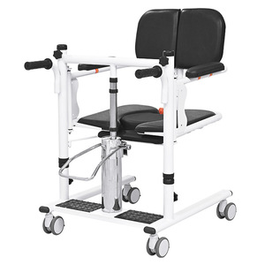 Hydraulic Patient Transfer <b>Chair</b> With Wheels For Elderly And Disabled <b>Mobility</b> Assistance In Home Care Settings - Product Image 2