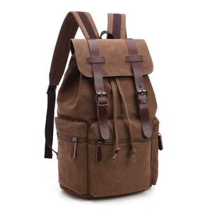 Nueva mochila de lona retro de estilo coreano para hombres y mujeres, mochila informal de moda para ordenador portátil, mochila de color sólido para estudiantes de secundaria - Product Image 2