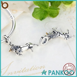 Bán Buôn Rhodium Mạ Cổ Điển 925 Sterling Silver Bạc Pristine Unicorn Ngựa Quyến Rũ Cho Con Rắn Vòng Đeo Tay Chuỗi-Quà Tặng - Product Image 3