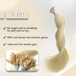 Nuovo arrivo Remy cuticola 100% capelli vergini umani Pre Bonded Fan Y Tip Hair Extensions - Product Image 4