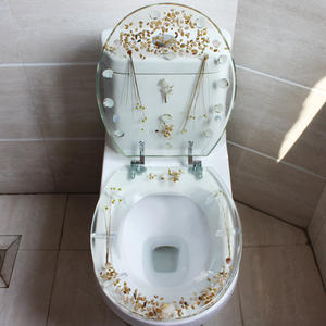 Abattants de toilettes modernes en lucite de haute qualité, design unique avec <span class=keywords><strong>résine</strong></span> transparente colorée, style unique - Product Image 6