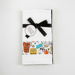 Juego de toallas de algodón de diseño navideño personalizado al por mayor suave secado rápido impreso para uso en la cocina Idea de regalo - Product Image 1