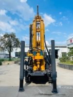 Machine de forage rotative en promotion usine, pour puits d'eau profonds jusqu'à 260 m de profondeur, avec pompe et composants essentiels du moteur