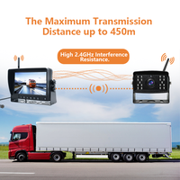 Système de caméra de recul sans fil 7 pouces DC12-35V avec vision nocturne 720P, étanche IP68, aide au stationnement pour camions, remorques, camping-cars