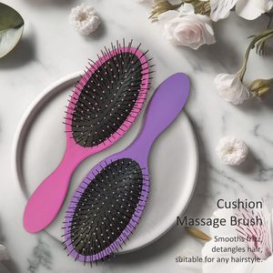 <span class=keywords><strong>Cepillo</strong></span> Profesional Personalizado con Logo para Desenredar el Cabello, con Cerdas de Nylon, para Cabello <span class=keywords><strong>Rizado</strong></span>, Rosa y Morado, para Salón, Uso en Seco y Húmedo - Product Image 2