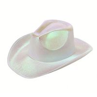 Chapeau de cowboy style western léger en polyester coloré à bord souple avec fermeture à boucle pour festival, fête, danse et performance sur scène