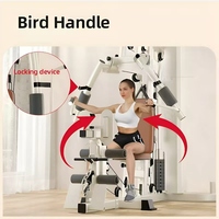 Machine de musculation multifonction tout-en-un en acier inoxydable pour la maison, système de poulies à charges pour un entraînement complet du corps