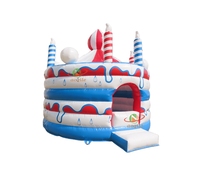 Conception personnalisée PVC Gâteau d'anniversaire pour enfants Maison pleine d'entrain Grand gâteau gonflable pour fête d'anniversaire