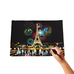 Yuelu Urban III coloré ville nuit scène peinture à gratter usine ventes directes créatif bricolage à <span class=keywords><strong>la</strong></span> main à partir de papier matériel - Product Image 5