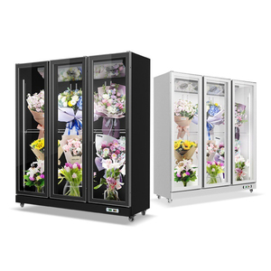 Approvisionnement d'usine ventilateur de refroidissement Transparent 3 portes en verre fleurs fraîches affichage du refroidisseur vitrine du refroidisseur - Product Image 2