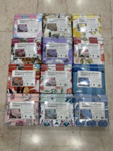 Bán Buôn 1800 Loạt Tre Cảm Ứng Nhà 6 Mảnh Tấm Set Nữ Hoàng Vua/California Vua Màu Xanh Hoa Thiết Kế Bedsheet Set - Product Image 3