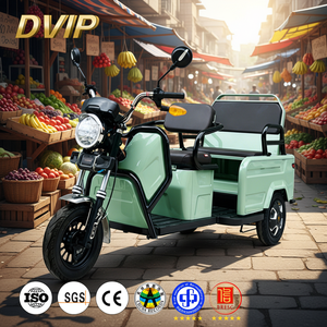 Triciclo Eléctrico DVIP de 60V, Tuk Tuk de <span class=keywords><strong>Tres</strong></span> <span class=keywords><strong>Ruedas</strong></span> para Adultos, Diseño <span class=keywords><strong>Plegable</strong></span>, Carrocería Abierta, Uso para Pasajeros, Potencia de 251-350W, Color Personalizado - Product Image 1