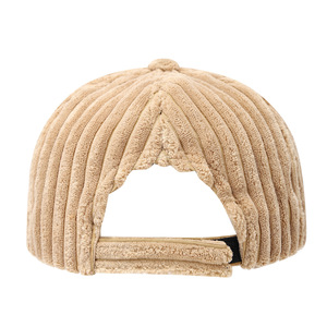 Autumn and winter cold <strong>cap</strong> solid color <strong>bold</strong> corduroy baseball <strong>cap</strong> men's and women's fashion outdoor windproof warm versatile <strong>cap</strong> - Product Image 4