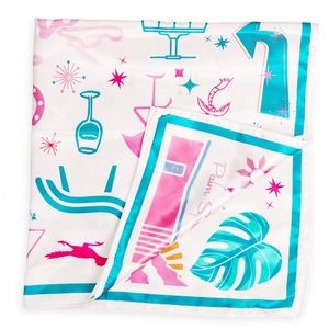 Custom Lightweight Dacron <b>square</b> Kerchief <b>Scarf</b> for Women Soft Breathable Neck Bandana Tie Bag Handle Hair Accessory - Product Image 5