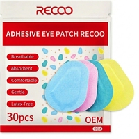 Patch oculaire orthoptique hypoallergénique pour enfants, thérapie de l'amblyopie, blocage total de la lumière, couvre-œil doux et respectueux de la peau, 48 pièces
