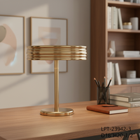 Lampe de table moderne et personnalisée en fer, abat-jour en fer, LED blanc chaud DC 6V, ampoule E12, décoration créative pour chambre à coucher et chevet