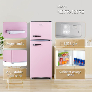 Cổ Điển Retro Barfridge MDFR120-RE 2 Cửa Trực Tiếp Làm Mát Máy Nén Top Tủ Đông Retro Tủ Lạnh Cho Nhà Bếp - Product Image 3