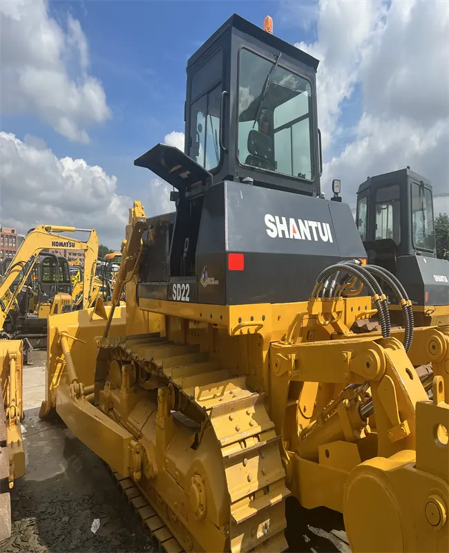 Sử dụng máy móc xây dựng shantui SD22 Xe ủi đất cho doanh số bán hàng cũ Crawler loại Xe ủi đất giá thấp hơn