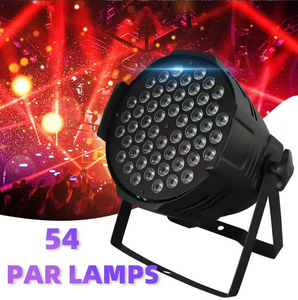 Projecteur LED PAR 54x3W Pleine Couleur pour Mariages et Spectacles – Éclairage Scénique Multicolore - Product Image 1
