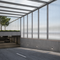 Panneau de toiture en polycarbonate alvéolaire transparent résistant aux UV à 4 parois pour véranda, lucarne, auvent - Vente en gros - Usine OEM