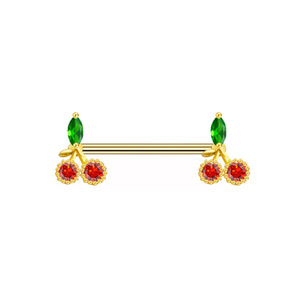 Nuovo 14G Crystal CZ Cat Cherry Barbell Tongue capezzolo <span class=keywords><strong>Piercing</strong></span> <span class=keywords><strong>gioielli</strong></span> bilanciere Body <span class=keywords><strong>Piercing</strong></span> acciaio chirurgico Evil Eye capezzolo anello - Product Image 6
