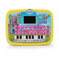 Nouvelle tablette éducative pour enfants avec écran LED, jouet d'apprentissage de l'espagnol, outil de lecture précoce en plastique, fonctionne sur piles