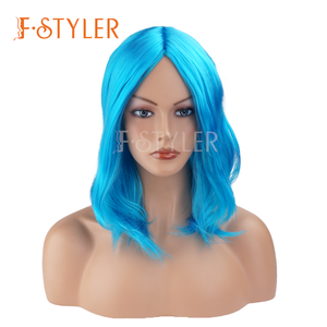 FSTYLER, superventas, pelucas sintéticas, venta al por mayor, venta a granel, moda de fábrica, onda profunda, 6 colores, <span class=keywords><strong>disfraz</strong></span>, <span class=keywords><strong>peluca</strong></span> barata - Product Image 3