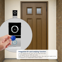 Sonnette vidéo intelligente WIFI avec système d'interphone, caméra 1080P, écran tactile, étanche, compatible Tuya, connexion 4 fils, ID