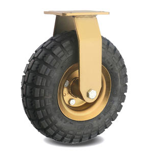 6/8/10 Inch <b>Heavy</b> <b>Duty</b> Pneumatic Wheel Plate Swivel 150/200/250 MM air Swivel rubber Wheel Caster - Product Image 6