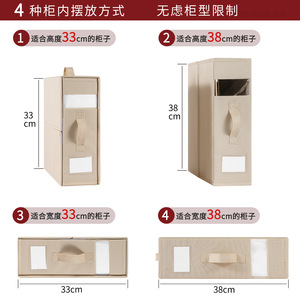 Foldable Oxford Cloth Bed Sheet Storage Box Beige Stackable Fabric Organizer Queen King Size Wardrobe <b>Bedding</b> <b>Set</b> Storage - Product Image 2