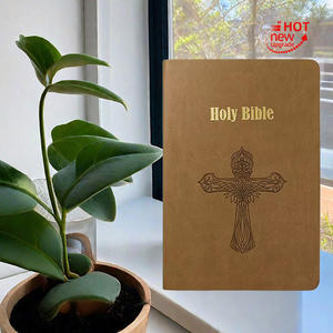 Livre Impression <span class=keywords><strong>Maison</strong></span> Ventes Chaud Ruban Gaufrage Personnalisation Logo Doux En Cuir Pu Couverture Bleue Mini Taille Sainte Bible Impression - Product Image 3