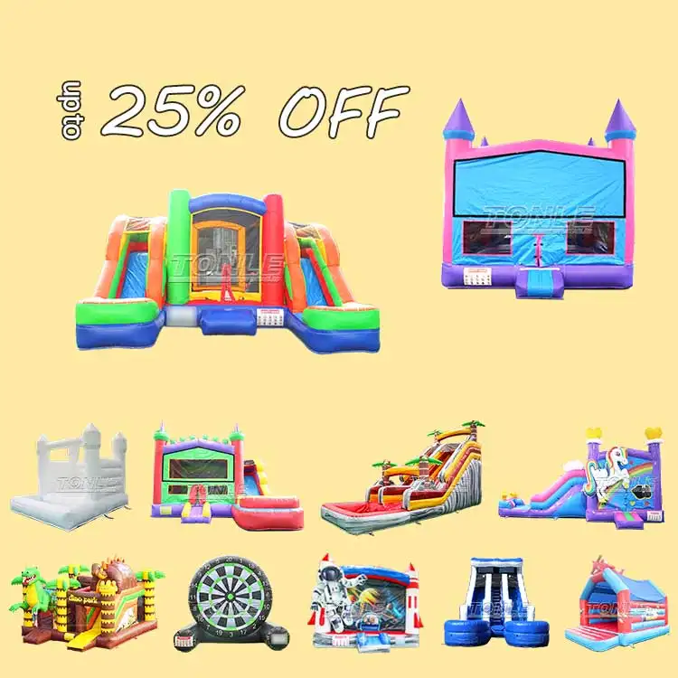 June stock commercial bounce house jumping castle inflatable water slide kids bouncy castle inflatable bouncer moonwalk jumper