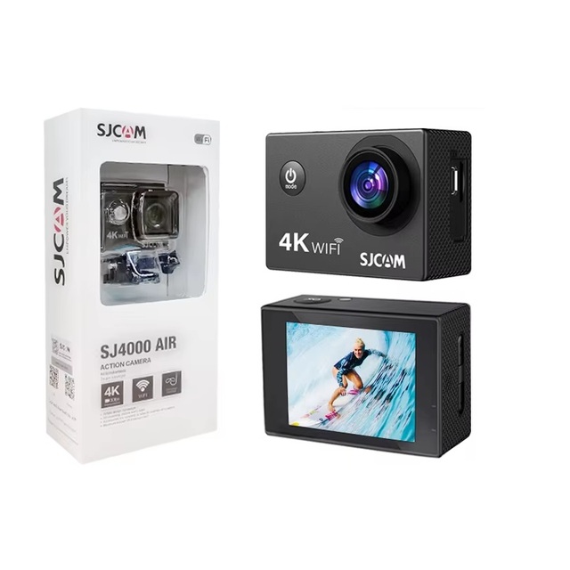 For SJCAM SJ4000 Air Action Camera 4K Video 30M Waterproof 2.4G WiFi Sports Camera for Bicycle & Motorcycles MicroSD Media