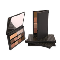 Palette de fards à paupières végétaliens pigmentés hautement imperméables à 10 pan personnalisés marque privée ombre à paupières paillettes avec boîtes en plastique