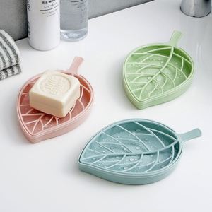 Bathroom Traditional Style Creative Leaf <b>Large</b> Double Layer Drainage Soap Dish With Factory Direct Sales - Product Image 1