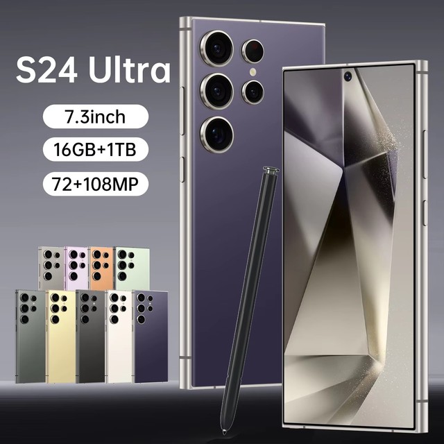 Fast Delivery S24 Ultra Global Edition Telephone 16GB+1TB Smart Android Unlock Phone 6800mah Qualcomm8 Dual SIM Smartphone