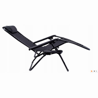 Chaise inclinable zéro gravité de qualité supérieure, chaise longue pliable avec appui-tête réglable pour patio et bureau
