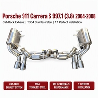 Système d'échappement Catback en acier inoxydable T304 pour Porsche 911 Carrera S 997.1 3.8 2004-2008, mise à niveau du silencieux de performance, directement de l'usine