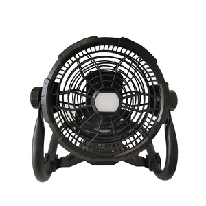 Ventilateur solaire portable LED USB 12V DC pour l'extérieur, camping, extérieur, ventilateur rechargeable, suspension murale, ventilateur mobile avec lumière